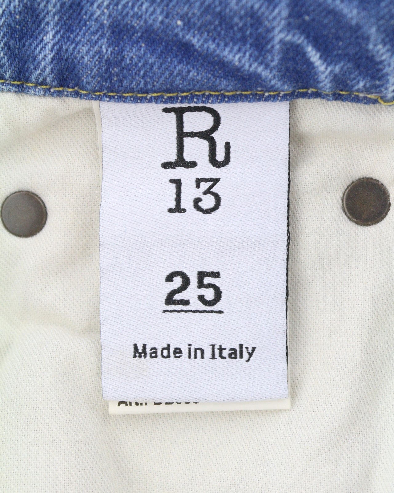 R13 Cuffed Boyfriend Women Jeans 25 Prove Lavaggio Aged Look Faded Blue PS26
