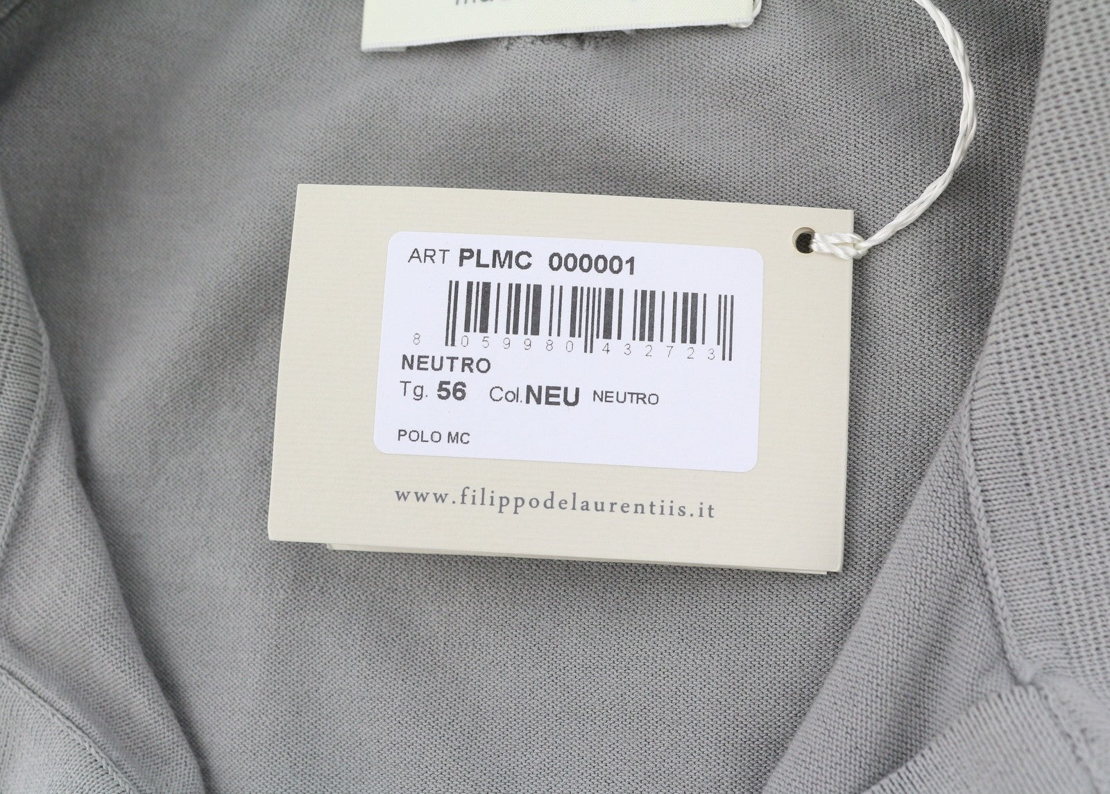 FILIPPO DE LAURENTIIS Men Polos IT56 2XL Grey Stretch Short Sleeved
