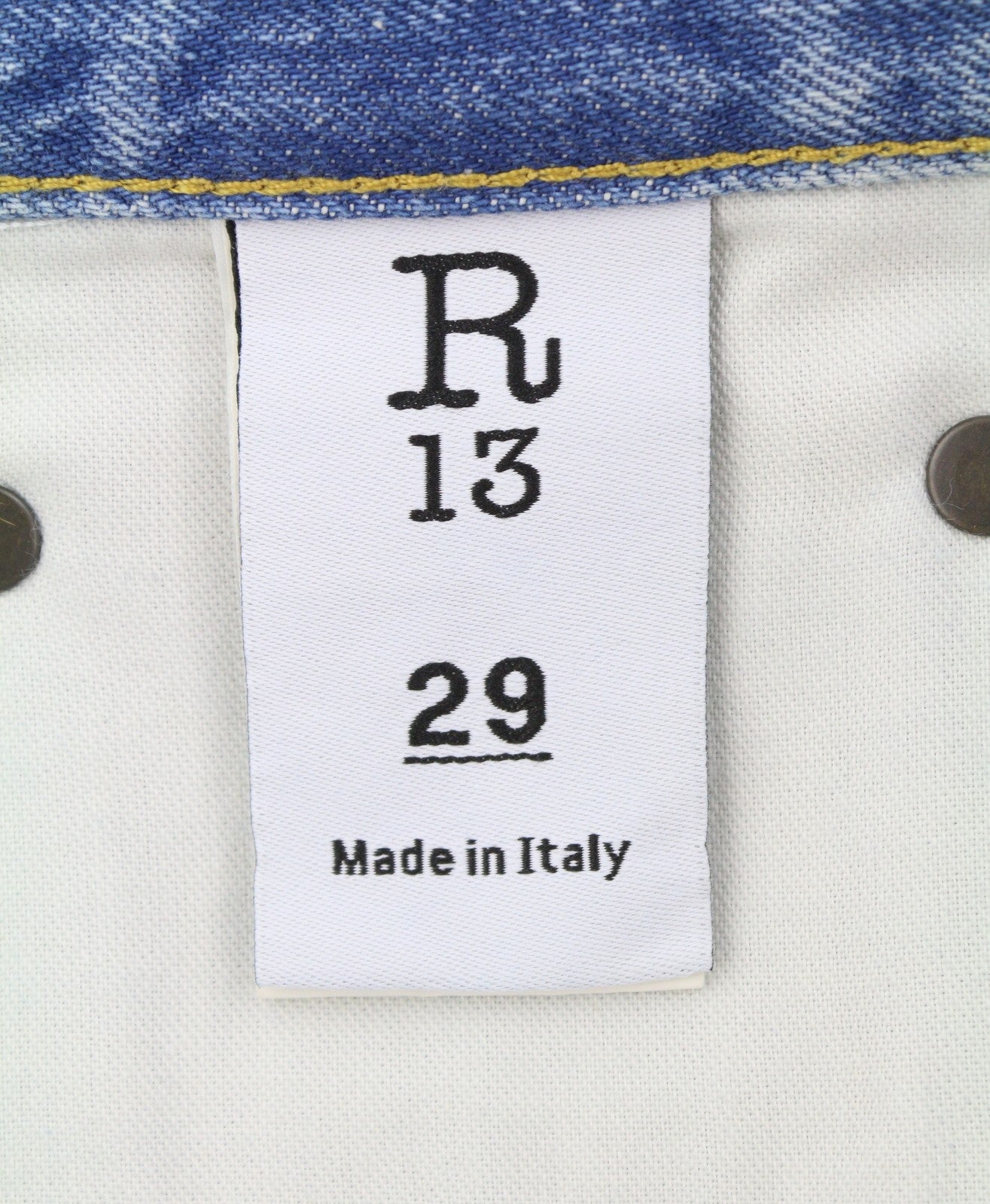 R13 X-BF Women Shorts 29 Bass Blue Faded Dirty Look Distress SS26 RRP685