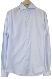 SUITSUPPLY Men Shirt 39L/15 1/2L Extra Slim Blue Cotton Stripe Pattern Formal
