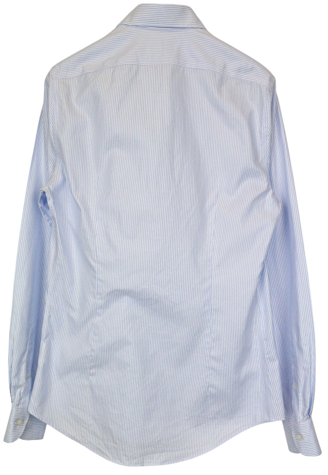 SUITSUPPLY Men Shirt 39L/15 1/2L Extra Slim Blue Cotton Stripe Pattern Formal
