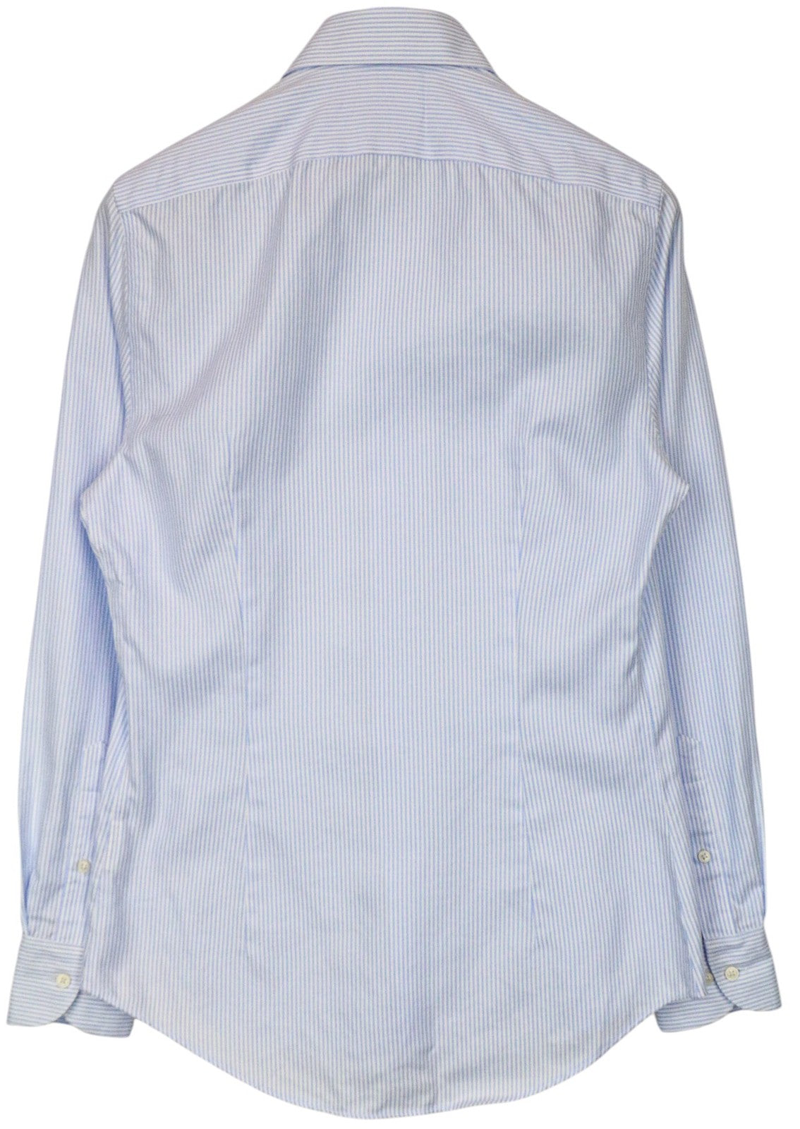SUITSUPPLY Men Shirt 37/14 1/2 Extra Slim Blue Pure Cotton Striped Classic