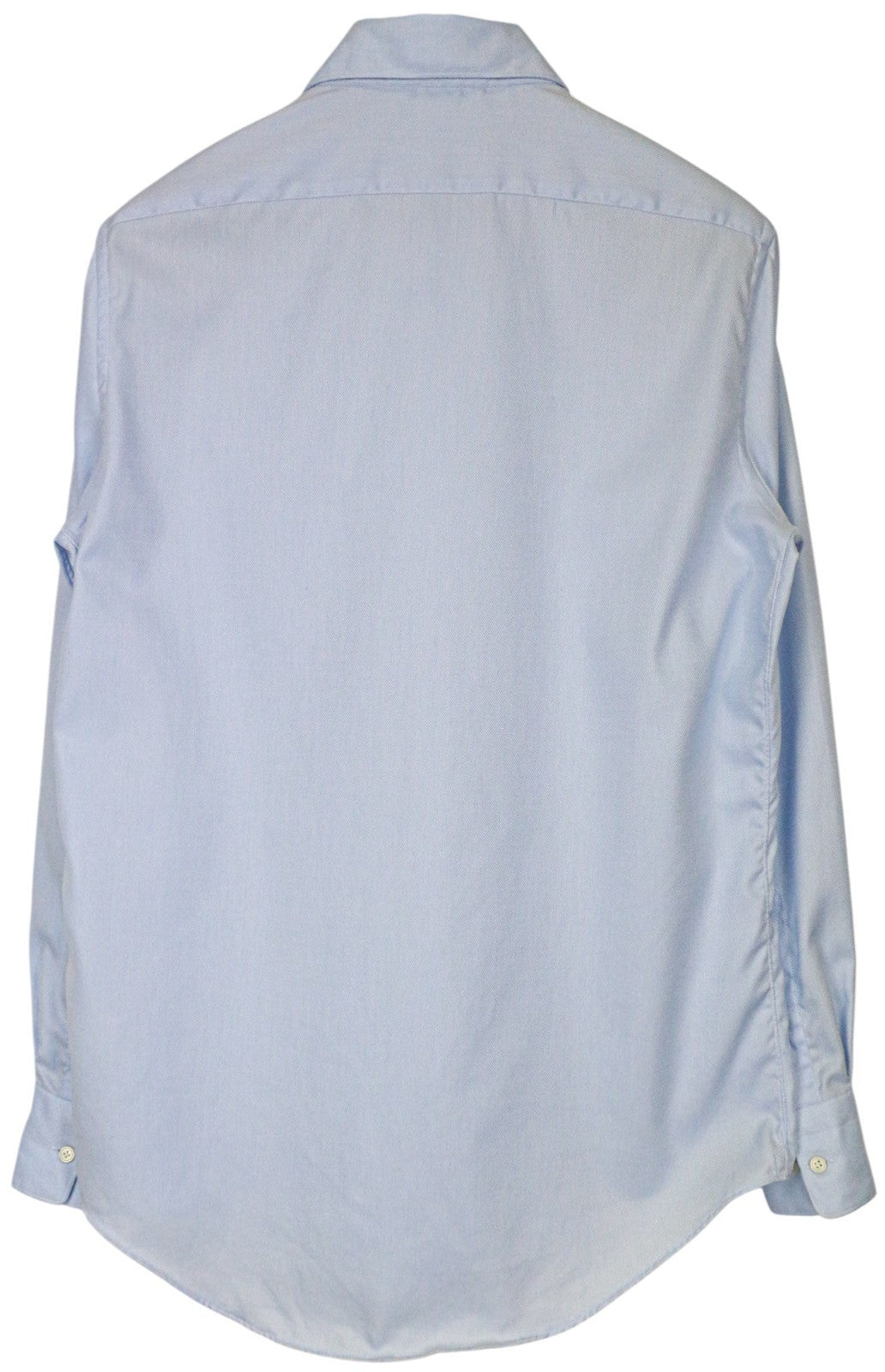 SUITSUPPLY Men Shirt 40/15 3/4 Slim Blue Pure Cotton Cutaway Button-Up Twill