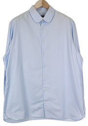 SUITSUPPLY Men Shirt 46/18 Blue Pure Cotton Button-Up Long Sleeved Formal