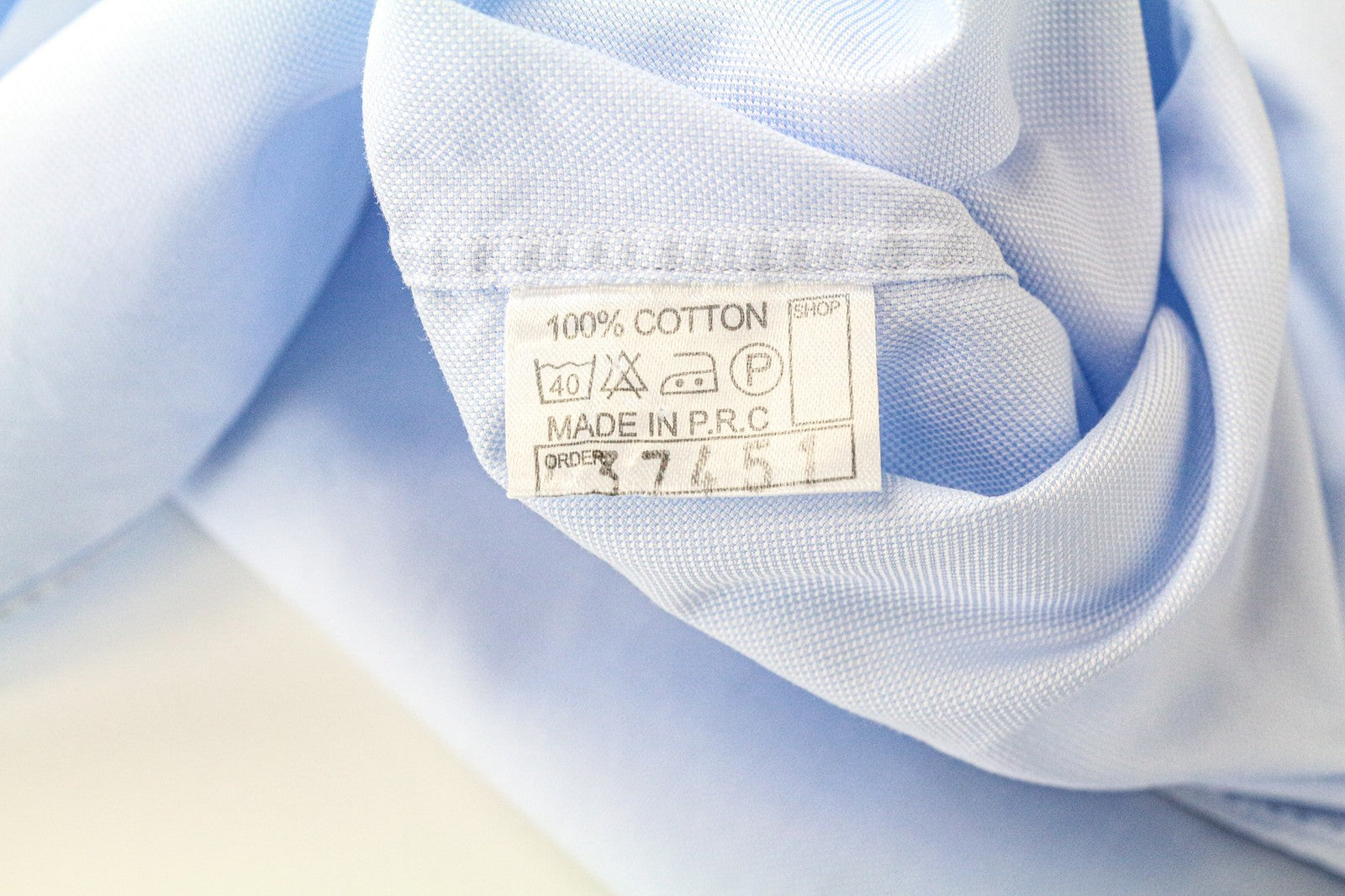 SUITSUPPLY Men Shirt 46/18 Blue Pure Cotton Button-Up Long Sleeved Formal