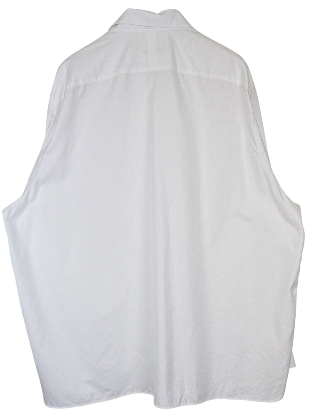 SUITSUPPLY Men Shirt 50/19 3/4 Pure Cotton White Long Sleeved Classic Twill