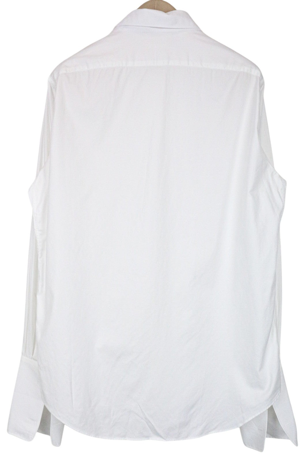 SUITSUPPLY Men Shirt 44/17 1/2 Slim Pure Cotton White Cutaway Button-Up