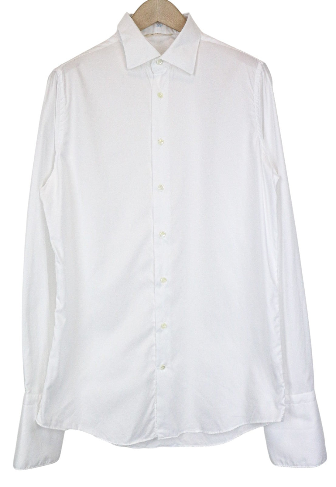 SUITSUPPLY Men Shirt M Slim Fit Pure Cotton White Spread Collared