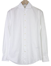SUITSUPPLY Men Shirt 38/15 Extra Slim Pure Cotton White Long Sleeve Formal