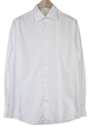 SUITSUPPLY Traveller Men Shirt 40/15 3/4 Slim Cotton White Long Sleeve Classic