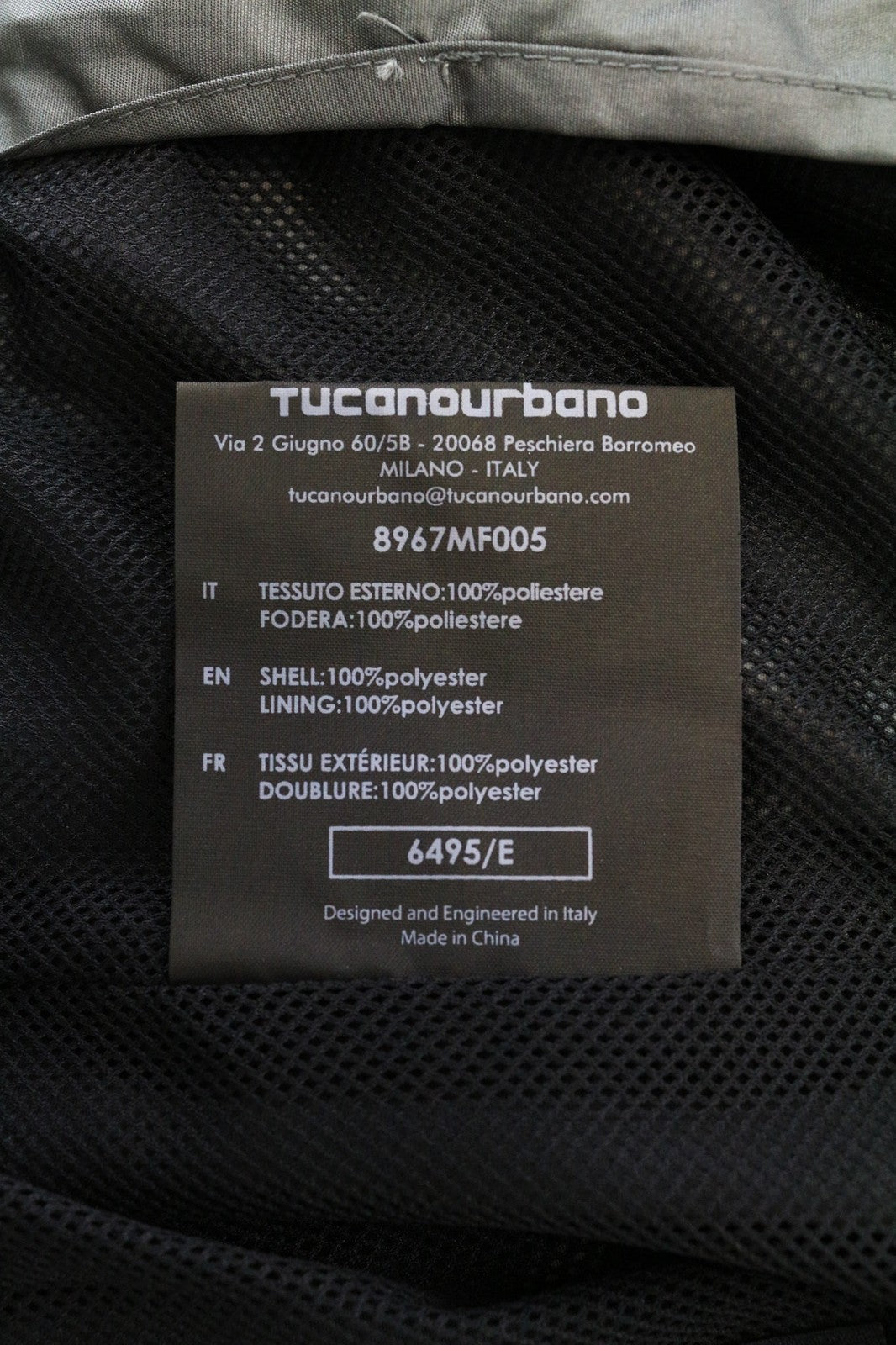 TUCANO URBANO New Tucanji Men Jacket IT48 M Motorcycle Windbreaker Breathable