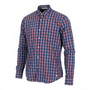 SCOTCH & SODA Ams Couture Men Shirt S Blue Red Checked Long Sleeve Pure Cotton