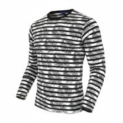 SCOTCH & SODA Ams Couture Men T-Shirt M White Black Anti Fit Cotton Long Sleeve