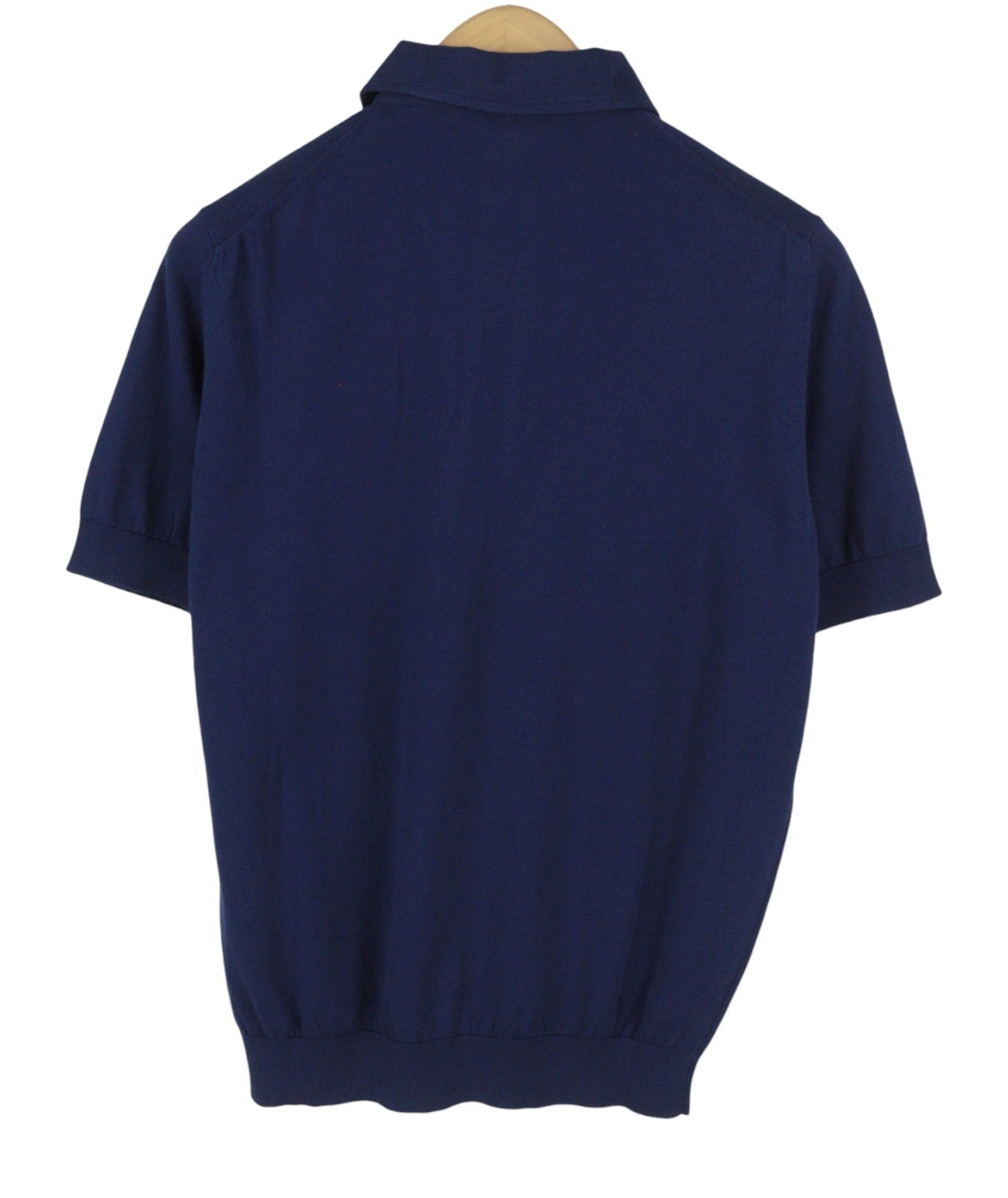 FILIPPO DE LAURENTIIS Men Polos IT48 S Dark Blue Half Button Short Sleeved