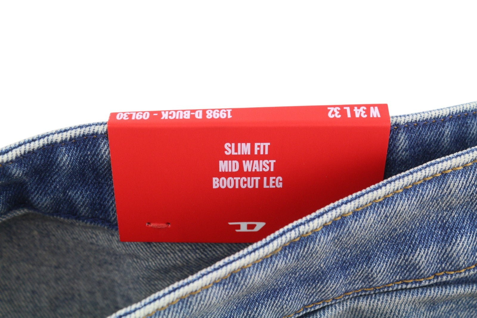 DIESEL 1998 D-Buck 09L30 Men Jeans W34/L32 Blue Slim Fit Bootcut Leg RRP225