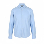 FILIPPO DE LAURENTIIS Men Shirt IT48 S Blue Cutaway Collar Button-Up