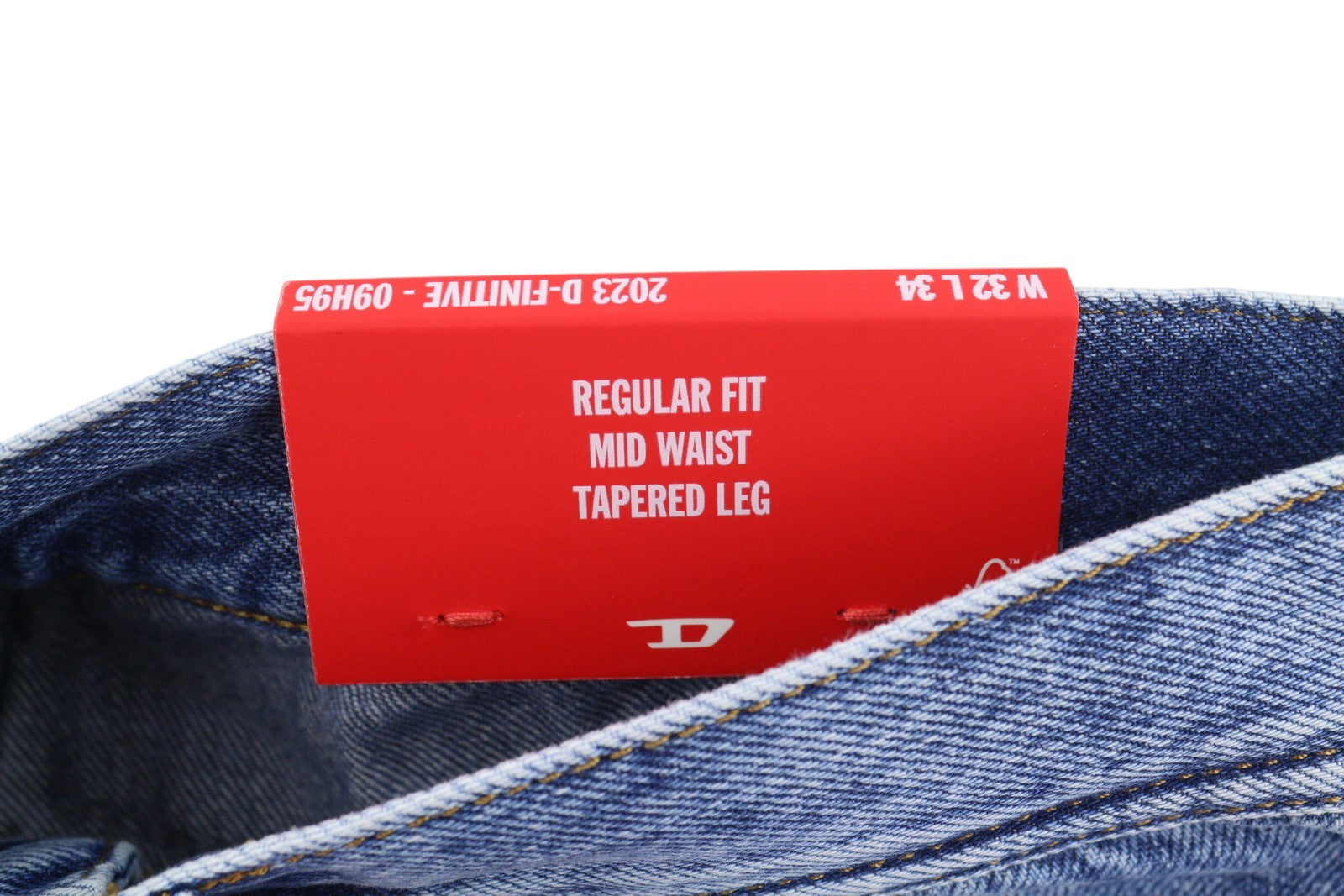 DIESEL 2003 D-Finitive 09H95 Men Jeans W32/L34 Blue Regular Tapered Fit RRP195
