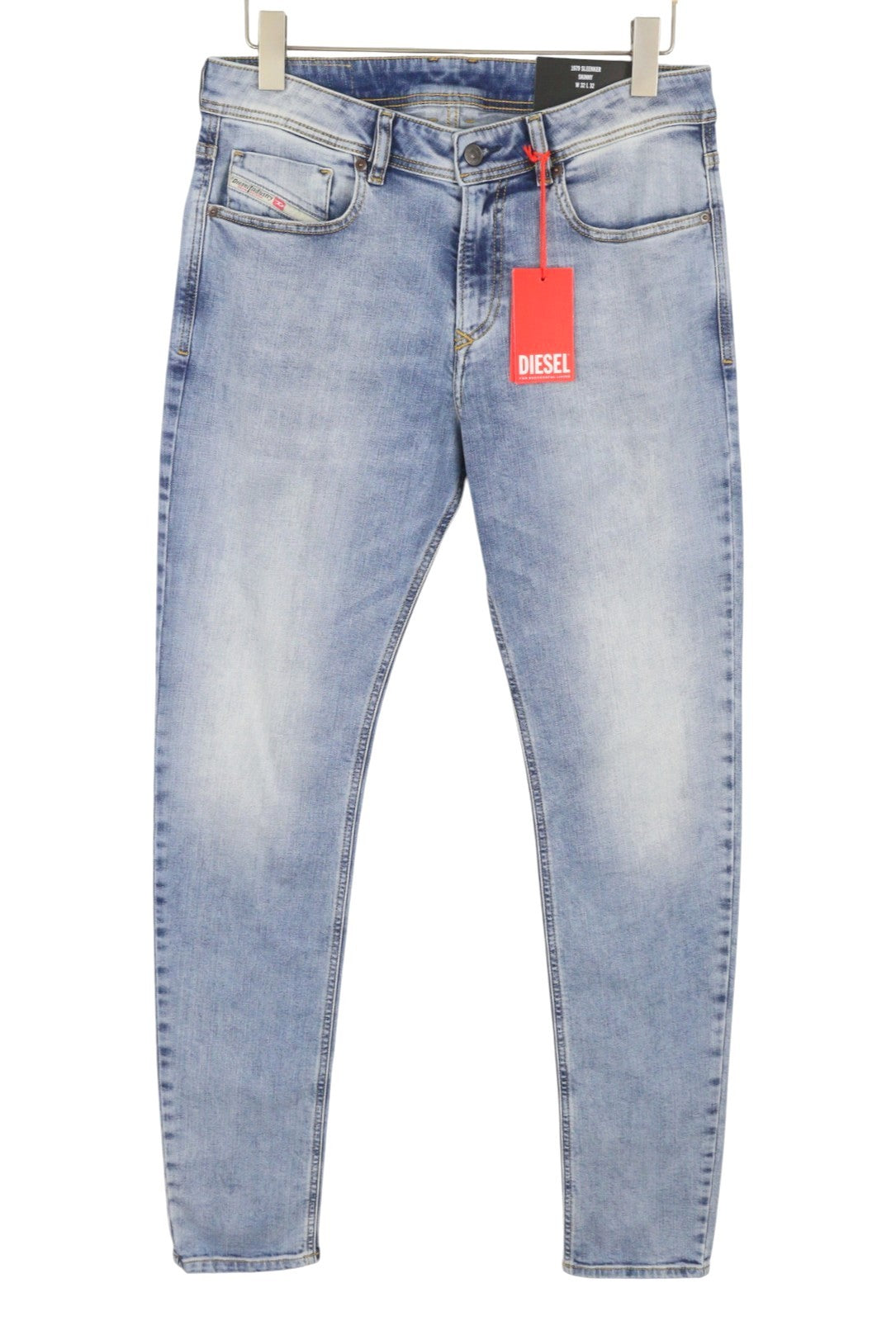 DIESEL 1979 Sleenker R329K Men Jeans W32/L32 Blue Faded Skinny Leg RRP195