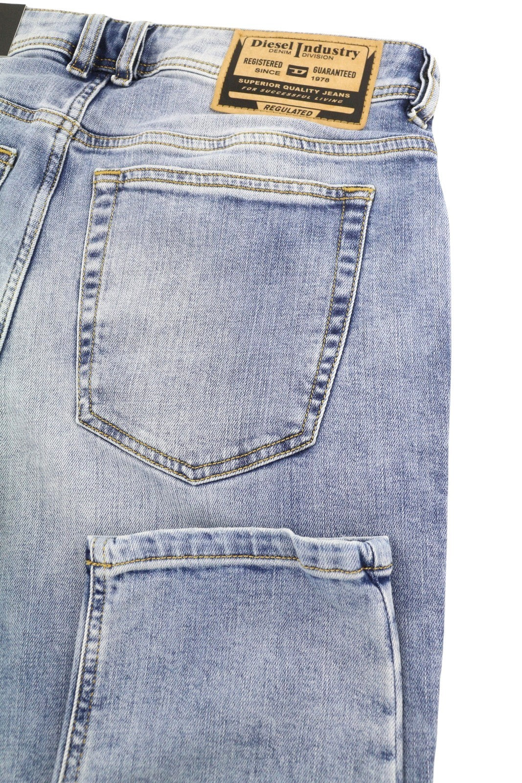 DIESEL 1979 Sleenker R329K Men Jeans W32/L32 Blue Faded Skinny Leg RRP195