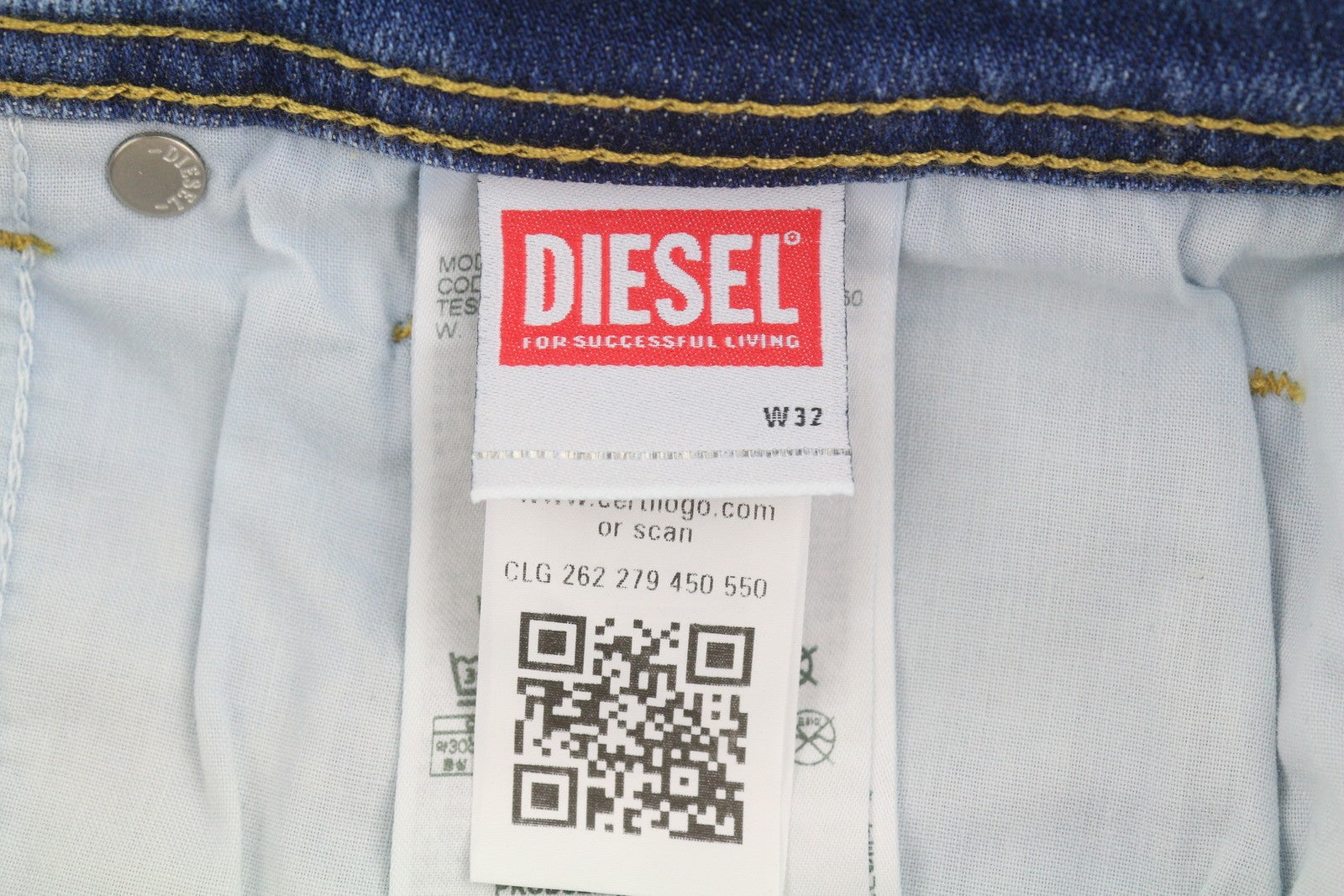 DIESEL 1979 Sleenker R329K Men Jeans W32/L32 Blue Faded Skinny Leg RRP195