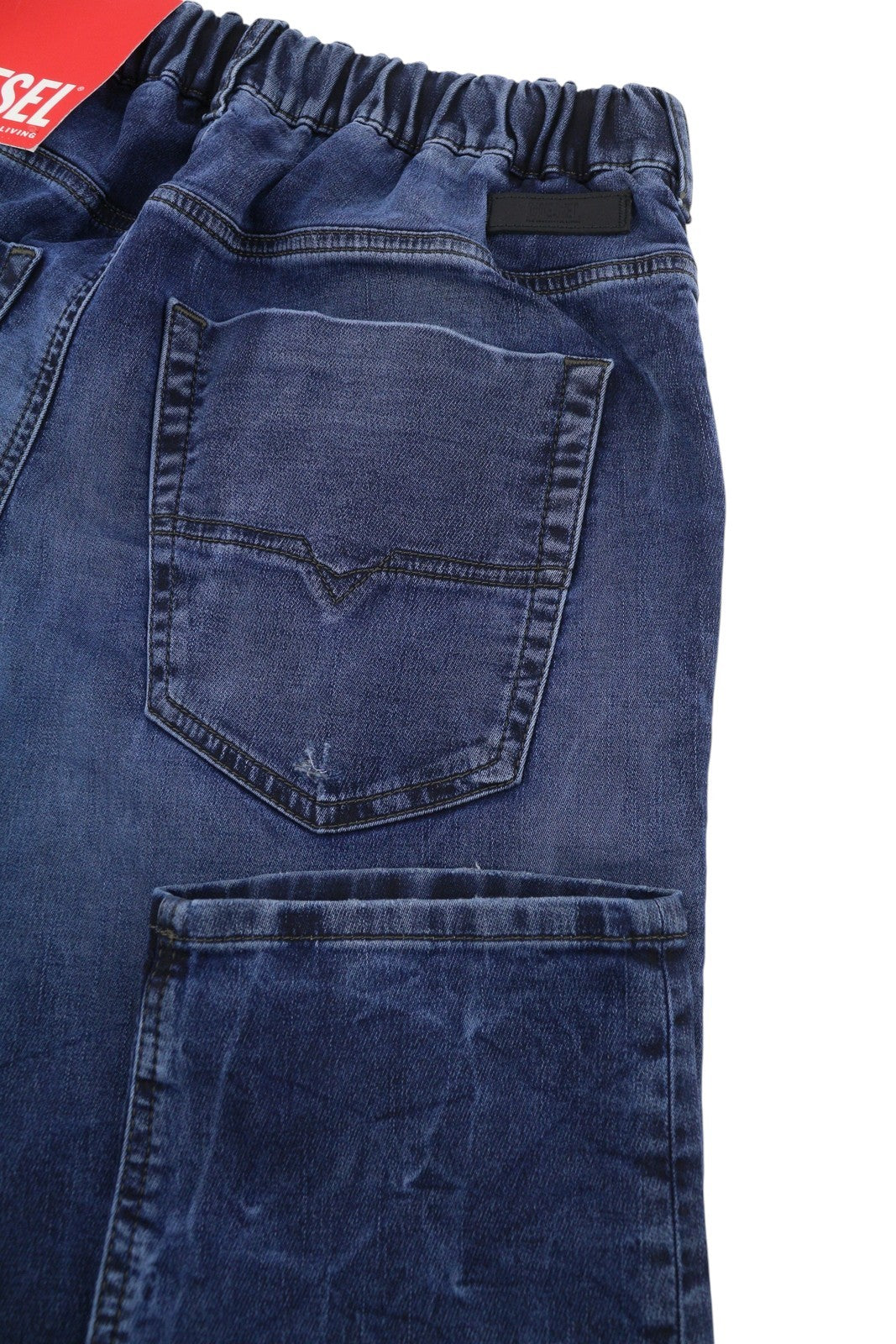 DIESEL Krooley-E-NE E9H11 Men Jeans W36/L32 Blue Distress Faded Jogg RRP295