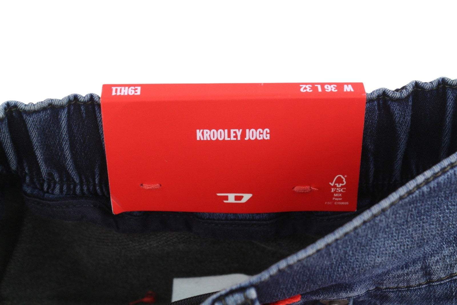 DIESEL Krooley-E-NE E9H11 Men Jeans W36/L32 Blue Distress Faded Jogg RRP295