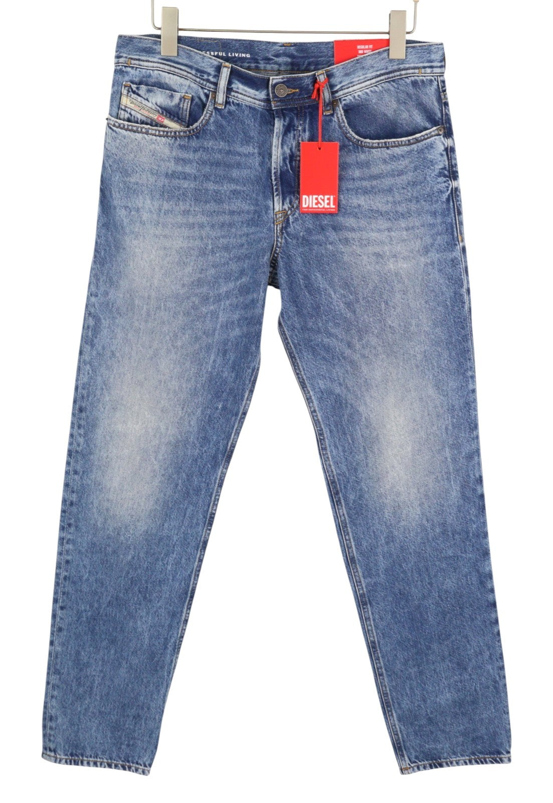 DIESEL 2003 D-Finitive 09H95 Men Jeans W34/L34 Blue Regular Tapered Fit RRP195