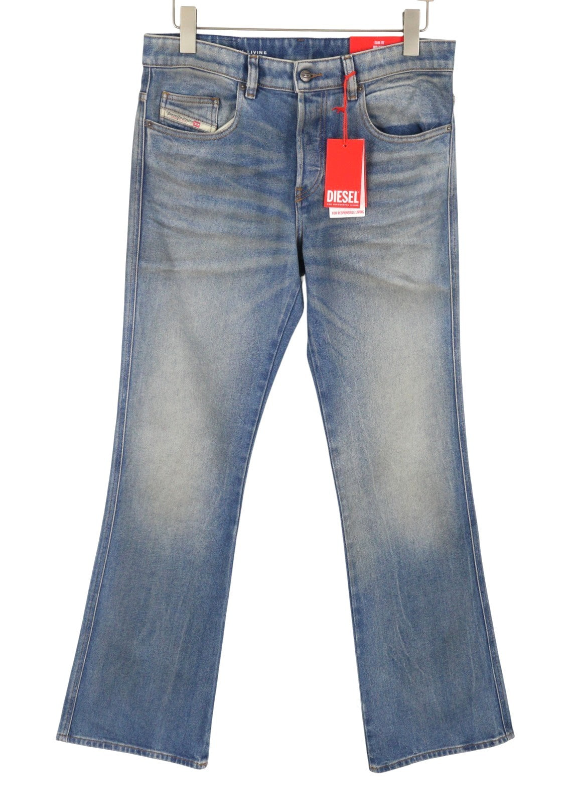 DIESEL 1998 D-Buck 09L30 Men Jeans W32/L32 Blue Slim Fit Bootcut Leg RRP225