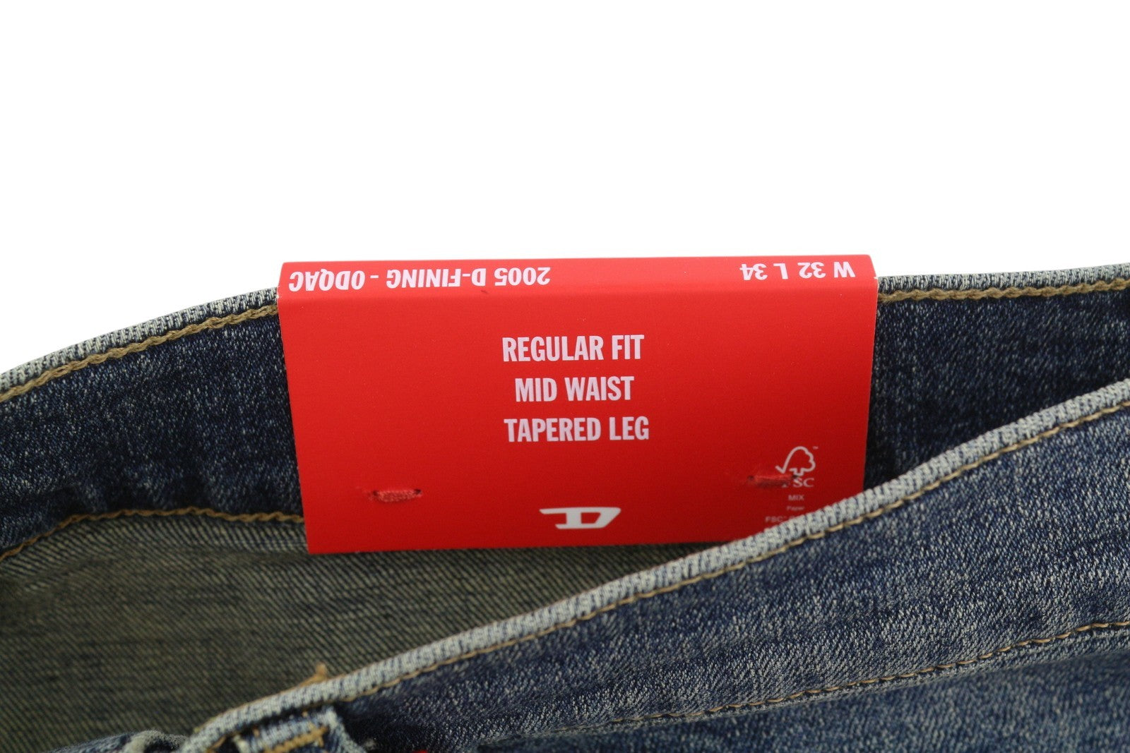 DIESEL 2005 D-Fining 0DQAC Men Jeans W32/L34 Blue Faded Regular Tapered RRP195