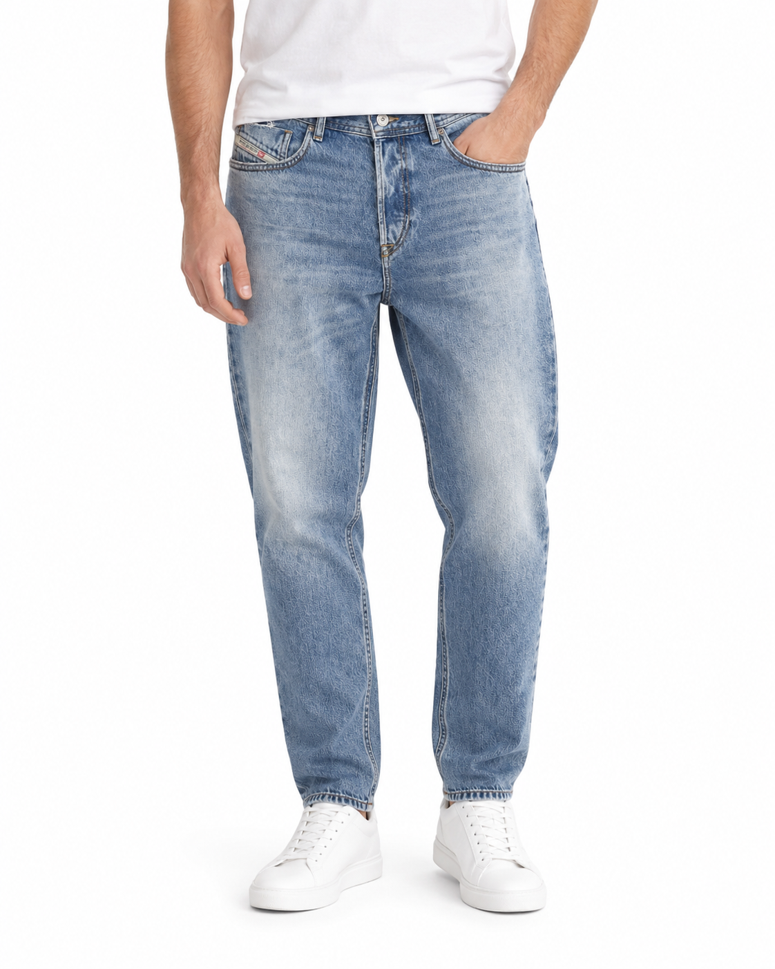 DIESEL 2003 D-Finitive 09H95 Men Jeans W32/L32 Blue Faded Tapered Fit RRP195