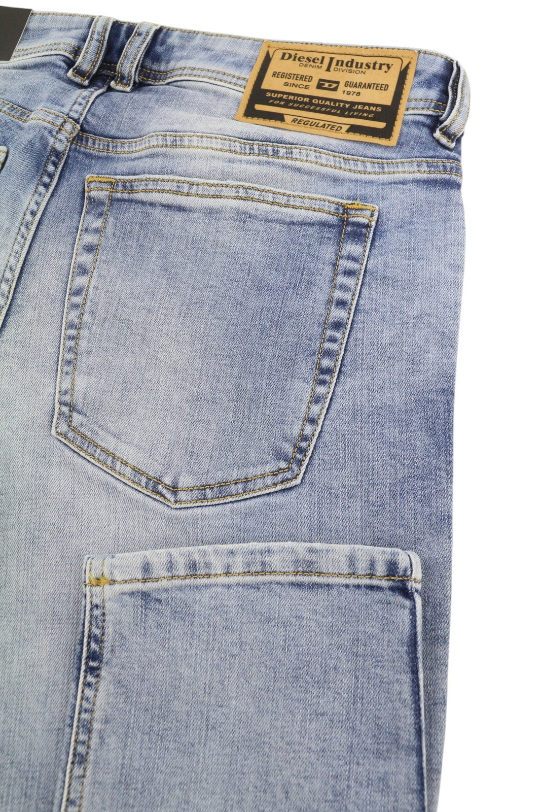 DIESEL 1979 Sleenker R329K Men Jeans W32/L32 Blue Faded Skinny Fit RRP195
