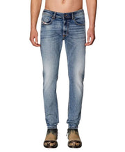 DIESEL 1979 Sleenker 0PFAW Men Jeans W36/L34 Blue Faded Skinny Low Waist RRP175