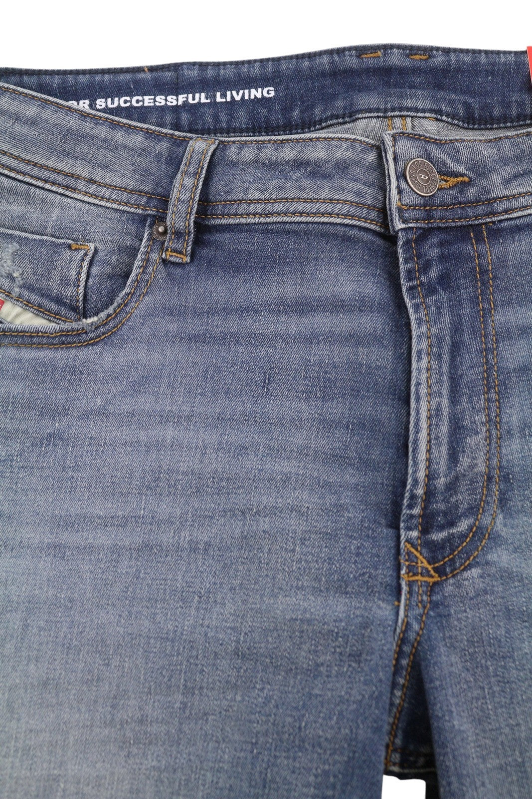 DIESEL 1979 Sleenker 0PFAW Men Jeans W36/L34 Blue Faded Skinny Low Waist RRP175