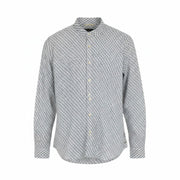 SCOTCH & SODA Ams Couture Men Shirt S Pure Cotton Grey White Palm Pattern