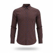 SCOTCH & SODA Ams Couture Men Shirt S Pure Cotton Purple Checked Patterned