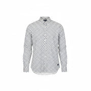 SCOTCH & SODA Men Shirt M Button-Down Navy Classic Abstract Pattern Pure Cotton