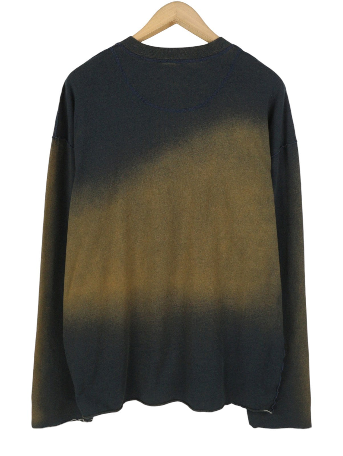DIESEL T-Crao-LS Men T-Shirt L Garment Dyed Embroidered Logo Long Sleeve RRP150