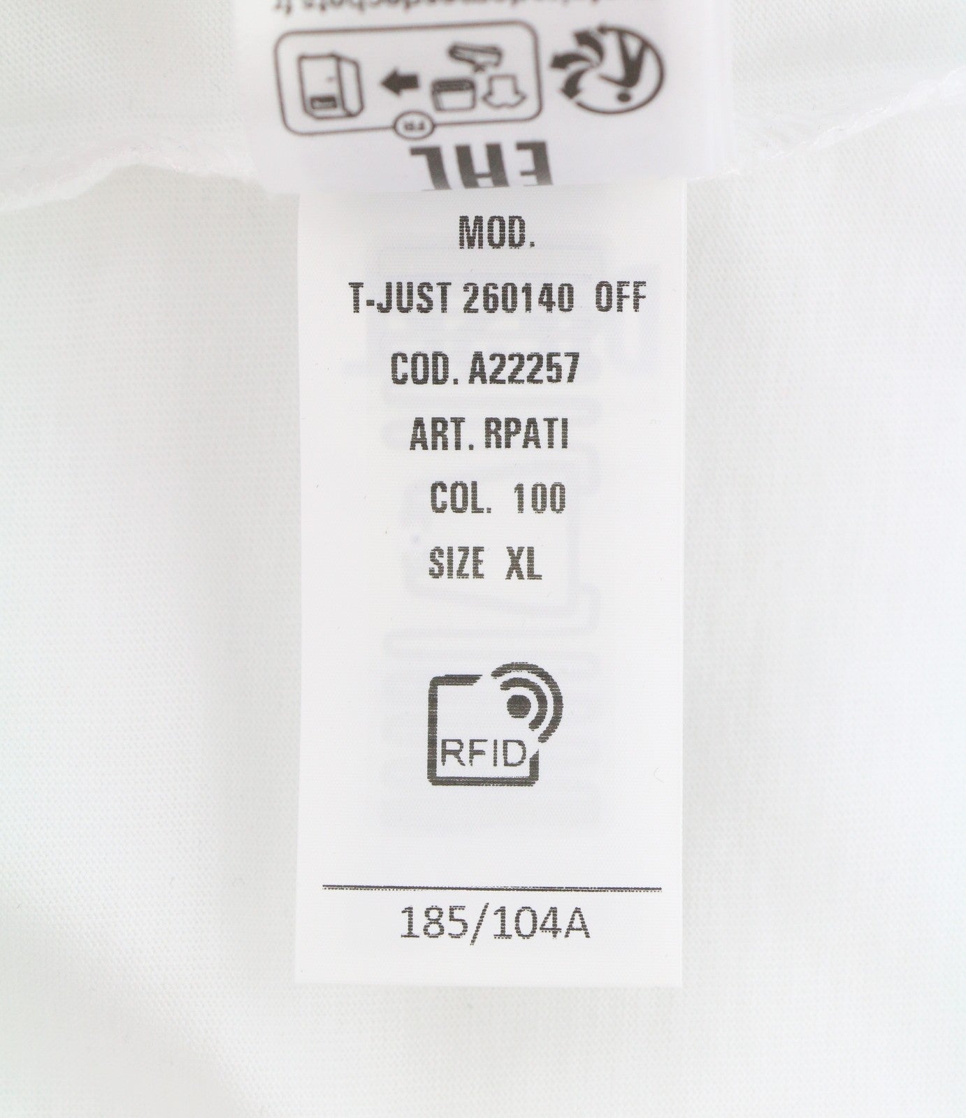 DIESEL T-Just 260140 OFF Men T-Shirt XL White Cotton Tricot Crew Short Sleeve