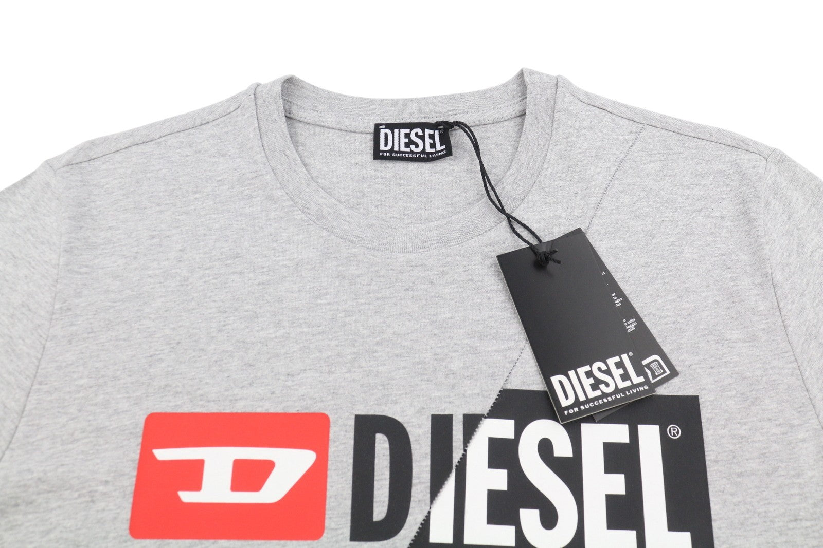 DIESEL T-Diego-Cuty Men T-Shirt M Grey Melange Crew Neck Short Sleeve