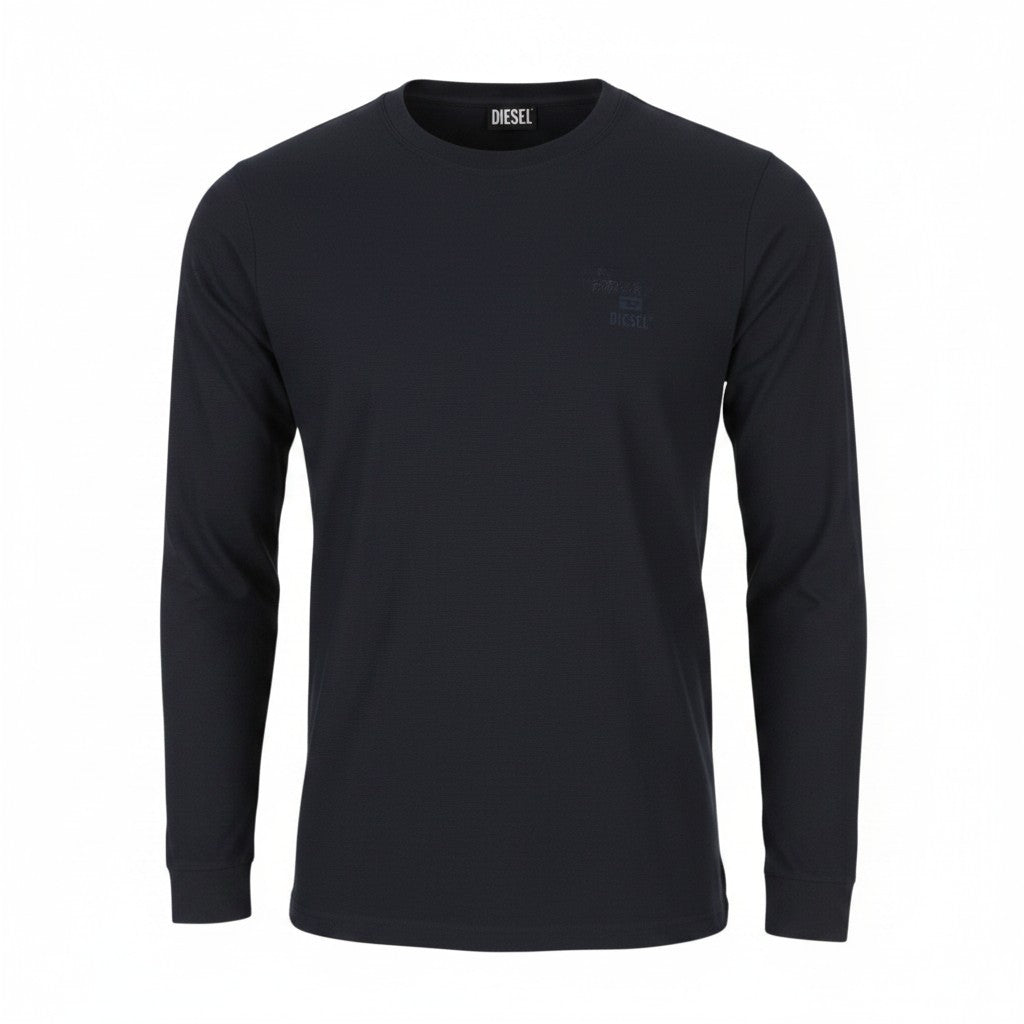 DIESEL T-Diego-Long-A-R-HD-New Men T-Shirt M Dark Blue Crew Neck Pull On