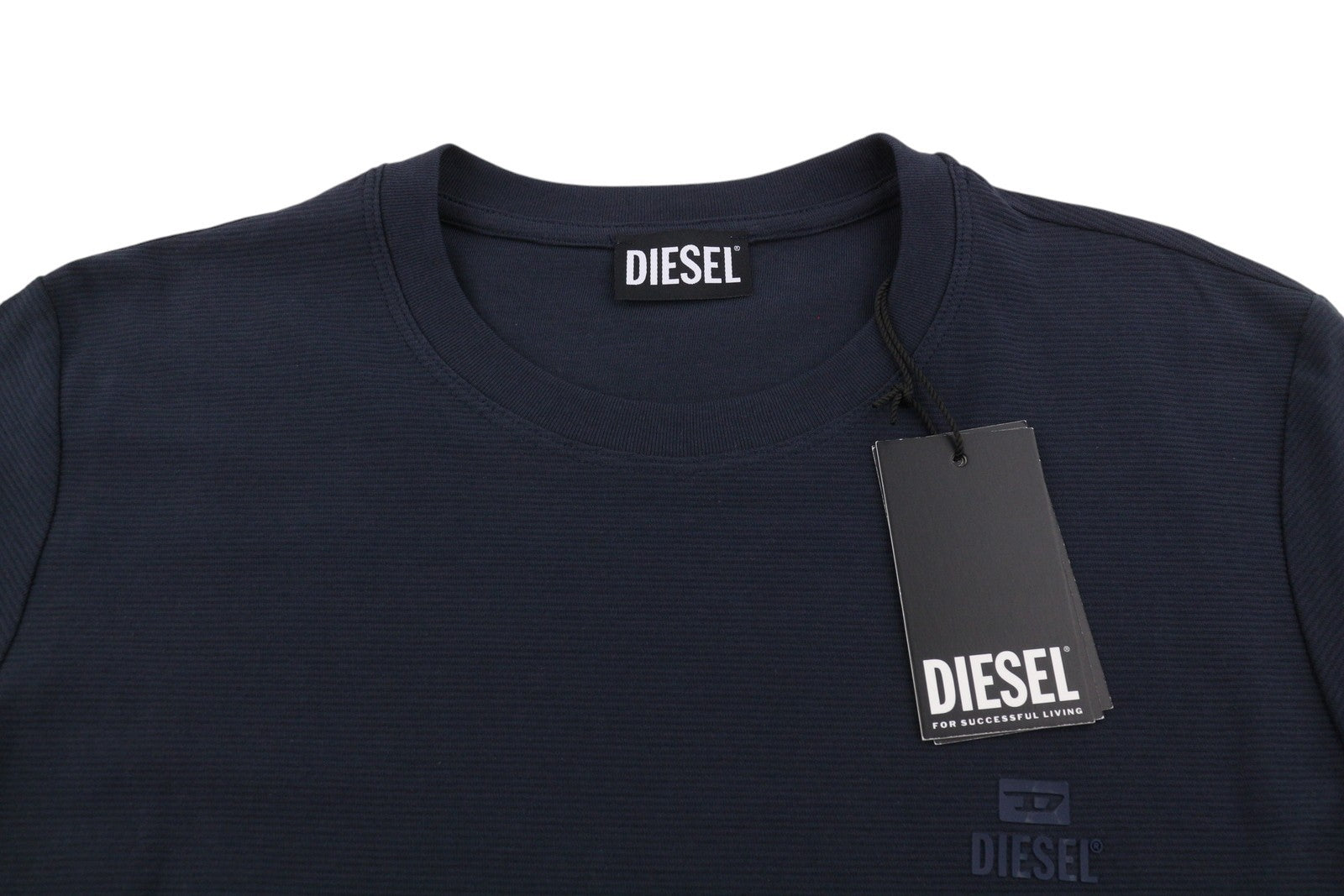 DIESEL T-Diego-Long-A-R-HD-New Men T-Shirt M Dark Blue Crew Neck Pull On