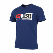 DIESEL T-Diego-Cuty Men T-Shirt 3XL Blue Cotton Tricot Crew Short Sleeve