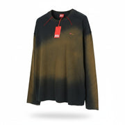 DIESEL T-Crao-LS Men T-Shirt XL Garment Dyed Embroidered Logo Long Sleeve RRP150