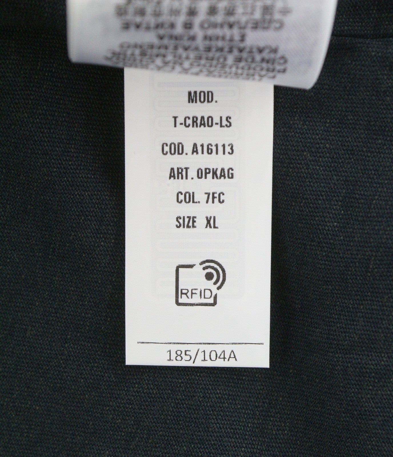 DIESEL T-Crao-LS Men T-Shirt XL Garment Dyed Embroidered Logo Long Sleeve RRP150