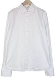 SUITSUPPLY Men Shirt 43/17 Slim Fit White Pure Cotton Long Sleeve Formal