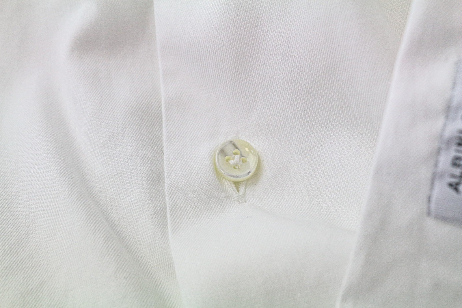 SUITSUPPLY Men Shirt ~2XS Slim Fit White Pure Cotton Cutaway Collar Formal