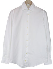 SUITSUPPLY Traveller Men Shirt 38/15 Slim Pure Cotton White Spread Collared