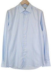 SUITSUPPLY Traveller Men Shirt 42/16 1/2 Extra Slim Blue Cotton Spread Collar