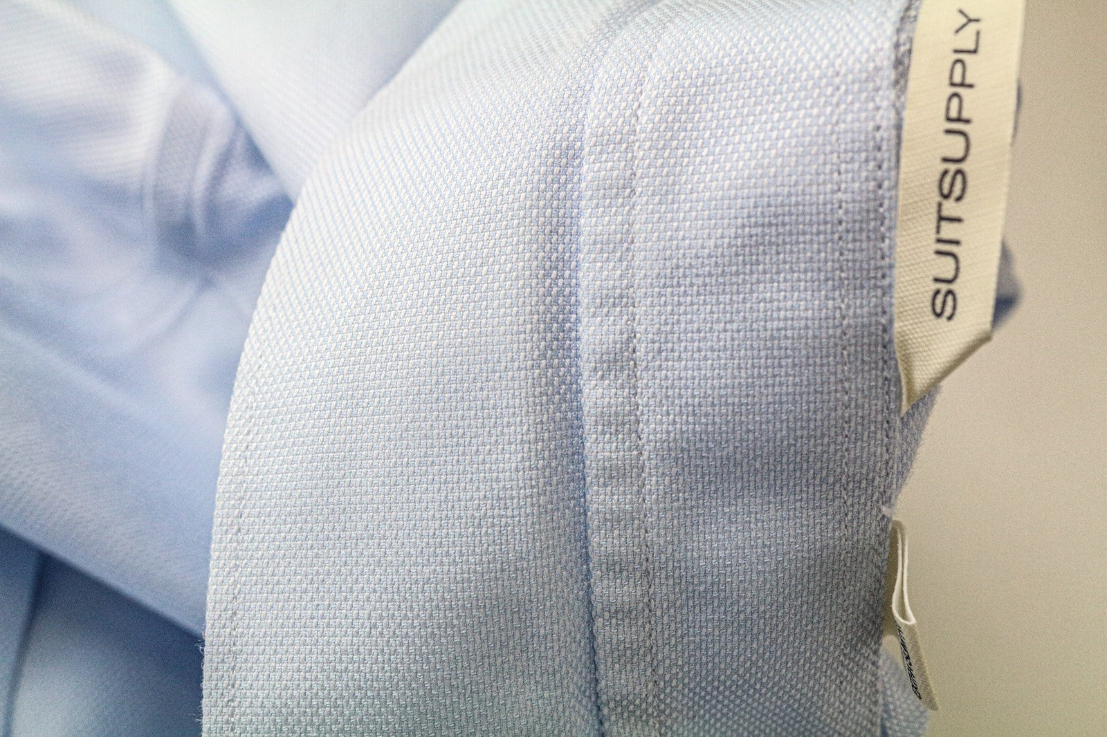 SUITSUPPLY Traveller Men Shirt 42/16 1/2 Extra Slim Blue Cotton Spread Collar