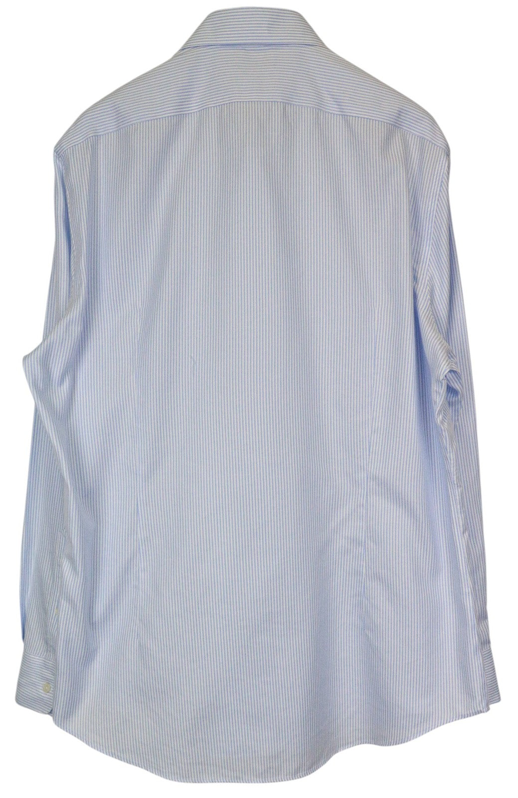 SUITSUPPLY Men Shirt 46/18 Extra Slim Blue Pure Cotton Striped Classic